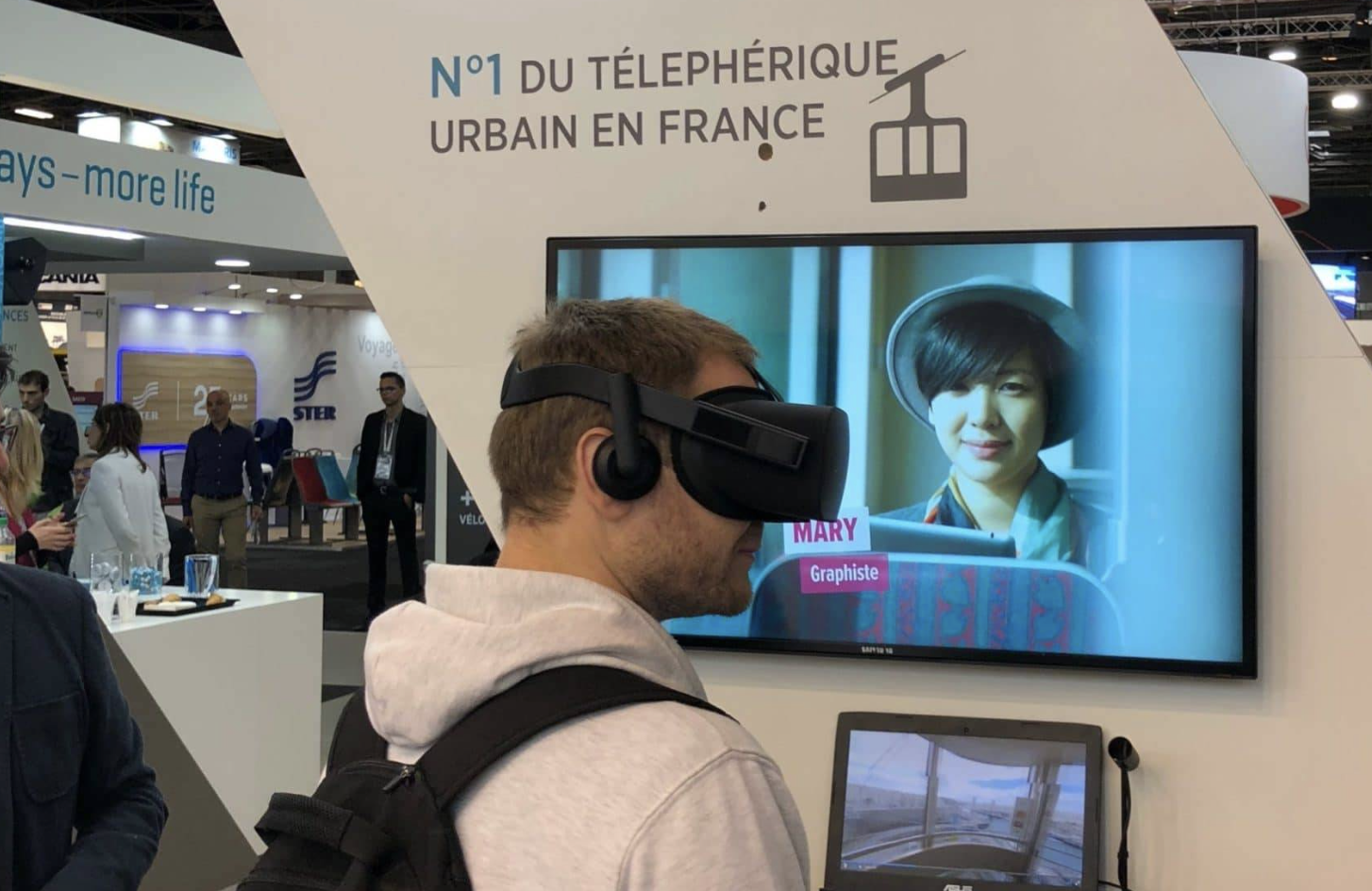 Exemple réalité virtuelle pour la marque Keolis lors d'un salon professionnel 