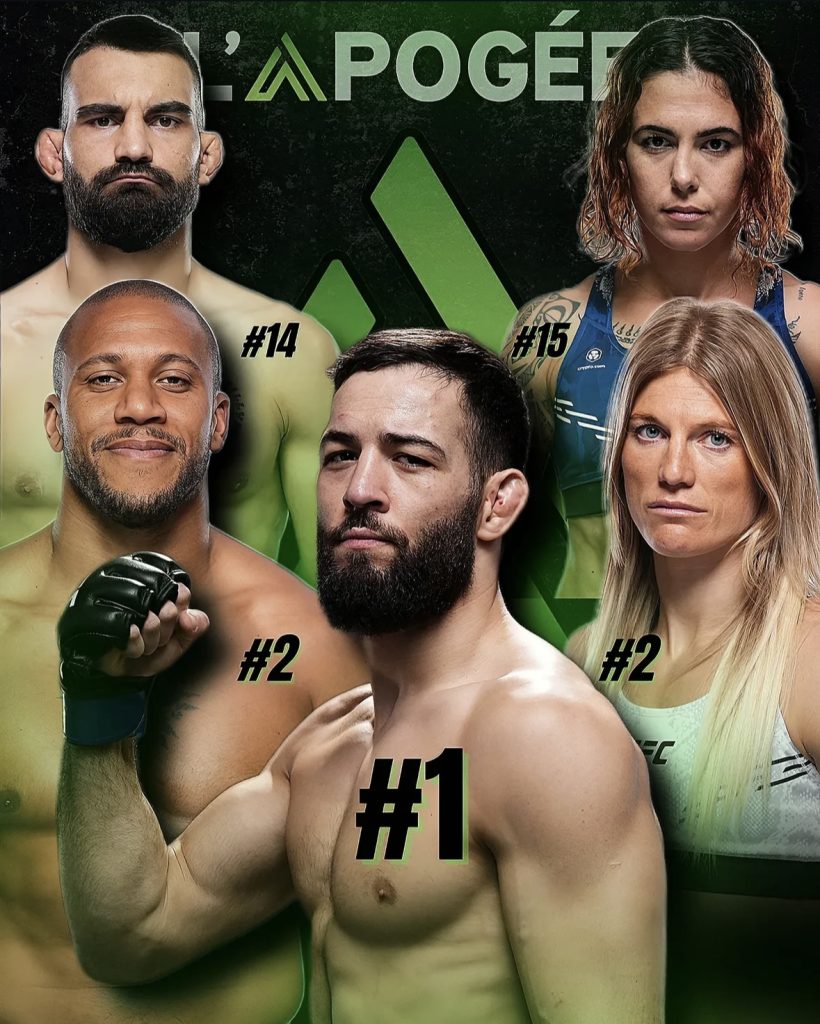 Quelques-uns des principaux combattants français de MMA, symboles de la montée en puissance du MMA en France.