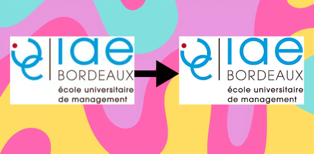 Exemple d'amélioration de qualité pour un logo partenaire dans le cadre d'une 
communication.