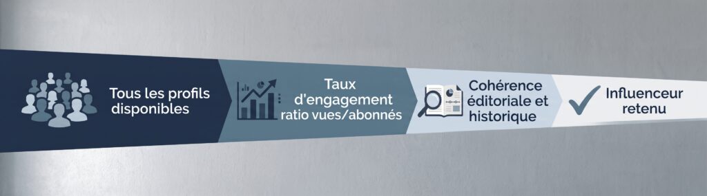 Caractéristiques privilégiées par les agence : possibilité de profils - taux d'engagement - cohérence éditoriale et historique - influenceur choisi
